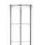 Étagère triangulaire en verre trempé et cadre avec 5 tablettes pour espaces de vie principaux