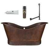 Premier Copper Products BSP5_BTD67DBOF Bathtub And Drain Package