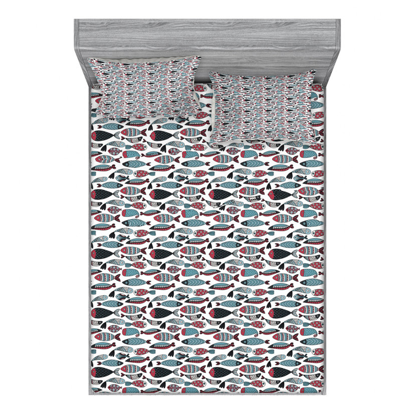 Microfiber Sheet Set, Queen Sheet Set with Fitted Sheet