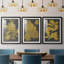 Trees & Leaves I  -Custom Framed  Premium Print W Matt - 3 Pieces-2127867714