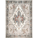 Mali SpinClean Machine Washable Traditional Medallion Area Rug