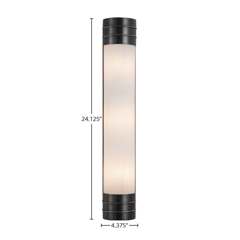 Urban Bronze Matte Opal 24" Dimmable Bath Sconce
