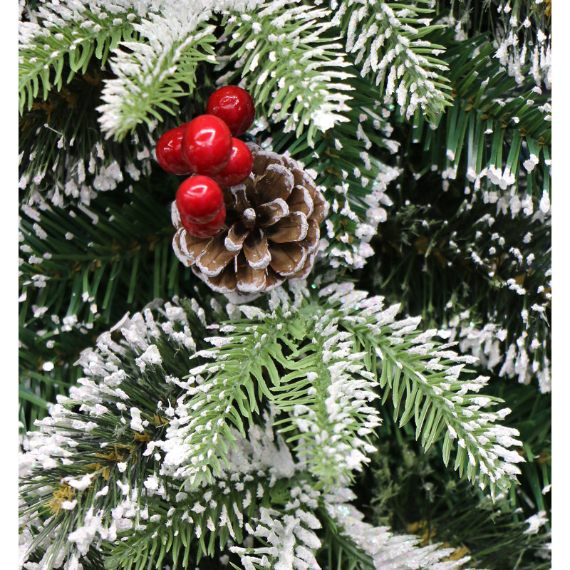 Guirlande de Noël en pin givré