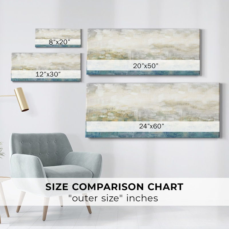 Color Block Horizon sur toile, H 12 po x l 30 po x P 1,5 po