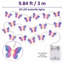 Guirlande lumineuse papillon violette de 3 mètres avec 20 DEL alimentées par piles