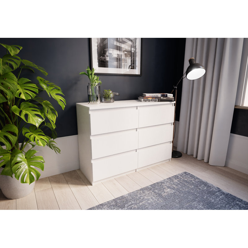 Priyaka 6 - Drawer Rectangle Accent Chest, White