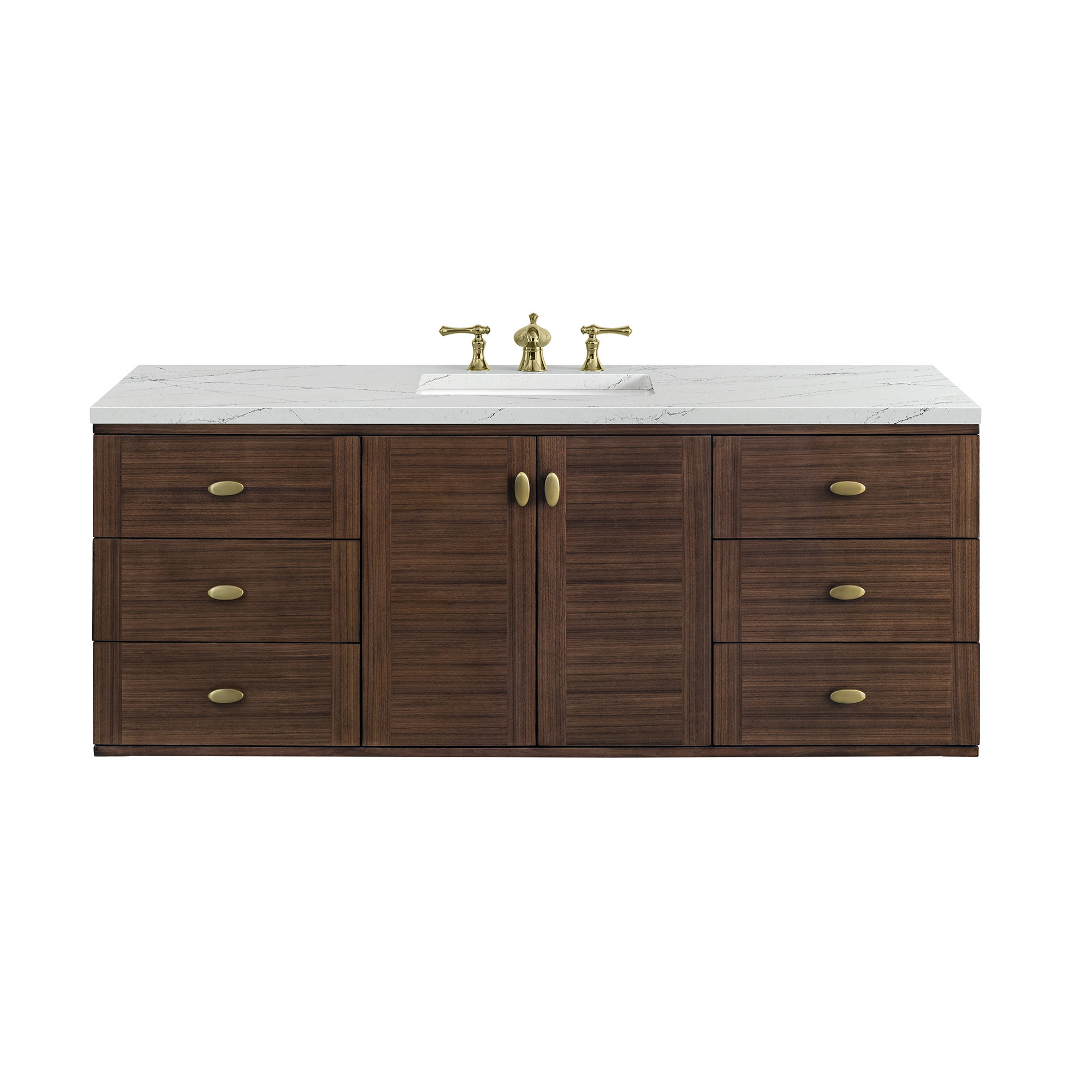 Aliza 60" Single Bathroom Vanity Set, Ethereal Noctis, 8" Widespread