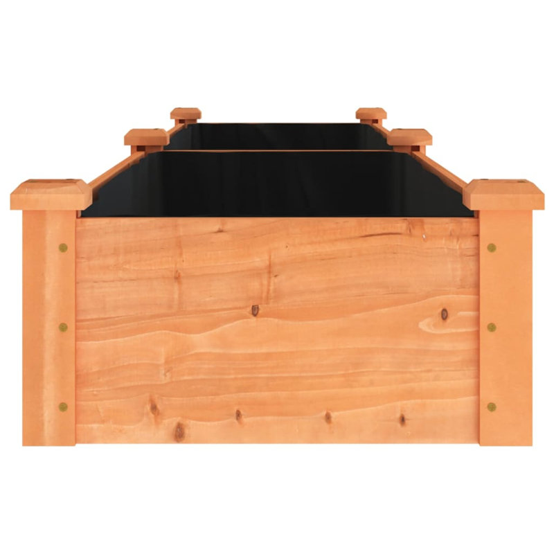 Averion Wood Raised Garden Bed, 25cm H x 240cm W x 45cm D, Brown