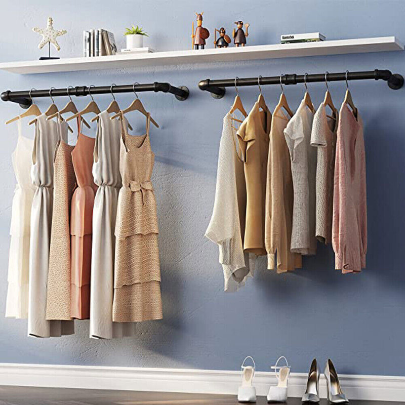Jafr 36.2'' Metal Industrial Pipe Clothing Rack
