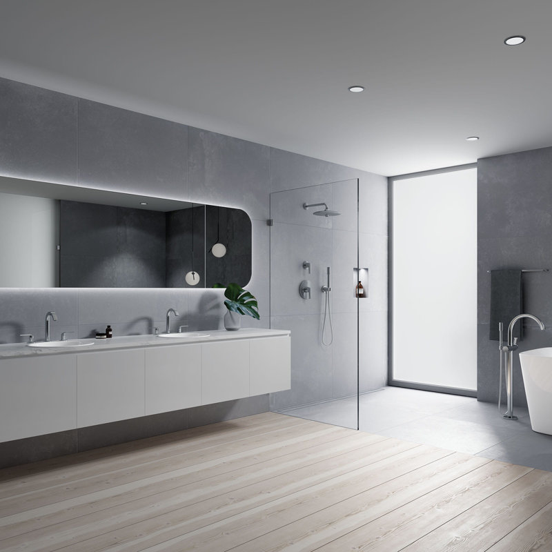 Euphoria Fixed 3-Setting Rain Shower Head Jet SmartRain Settings, StarLight Chrome, 2.5 gpm 