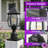 17“H Outdoor Post Lantern in Matte Black with Clear Glass Panels-1944867198