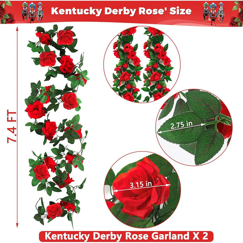 Décorations, roses, fête du Derby du Kentucky