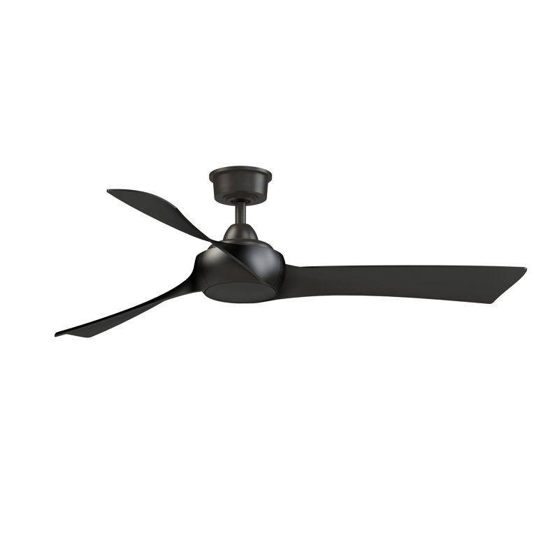 Wrap Custom 56 inch Indoor/Outdoor Ceiling Fan - Dark Bronze with Black blades, Black, Dark Bronze