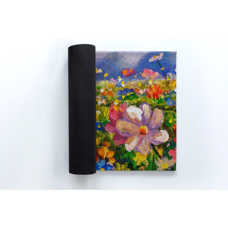 Non-Slip Floral Outdoor Doormat