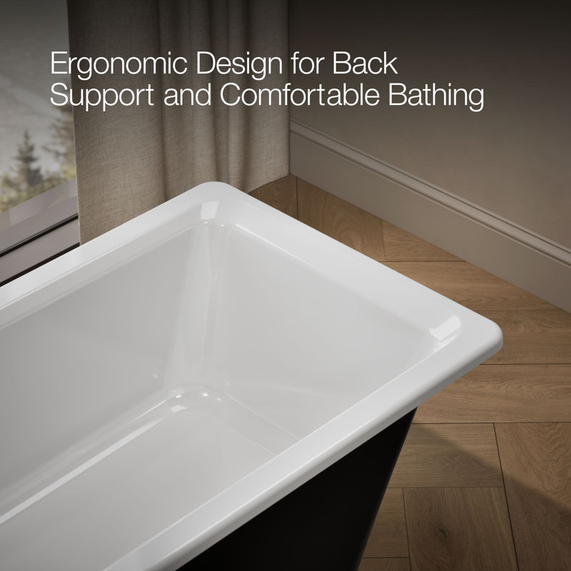 Volute 63 In. X 28-3/8 In. Freestanding Bath With Base
