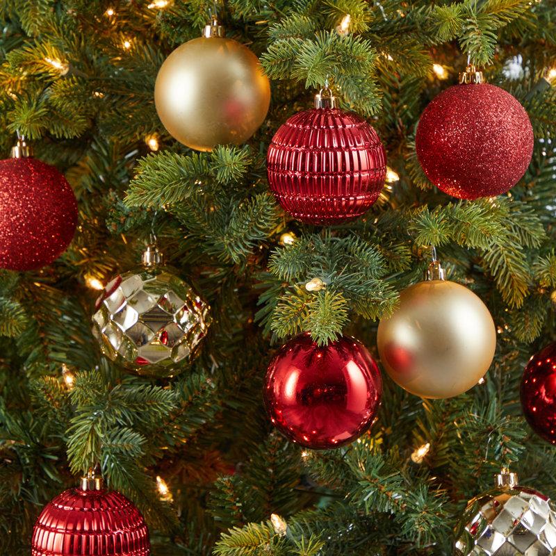 Ensemble de boules de Noël 40 pièces, Doré