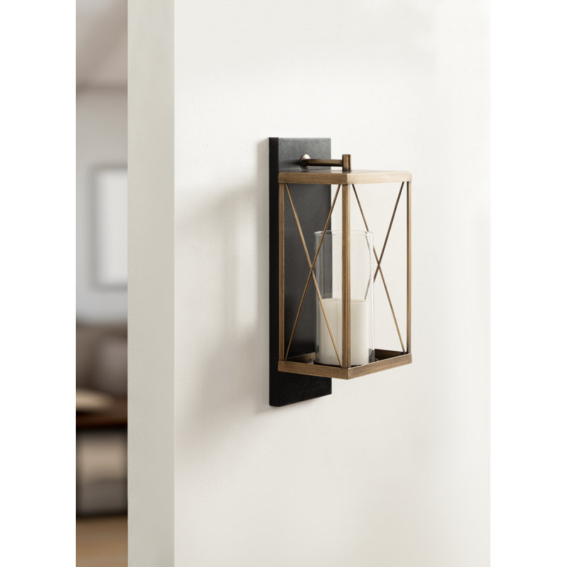 Applique murale en bois et métal Deirdre