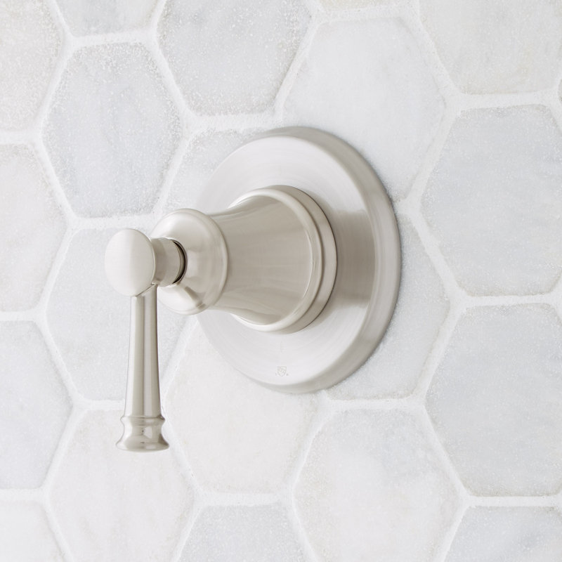 Signature Hardware Beasley in Wall Shower Diverter with Valve, Brushed Nickel