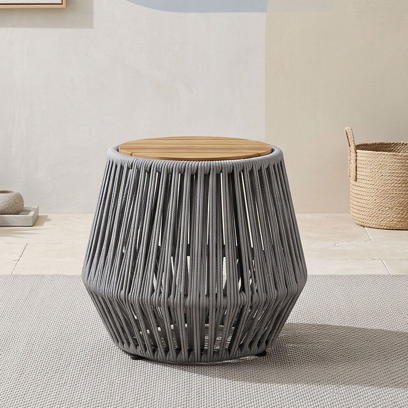 Table d'appoint en bois pour l'extérieur