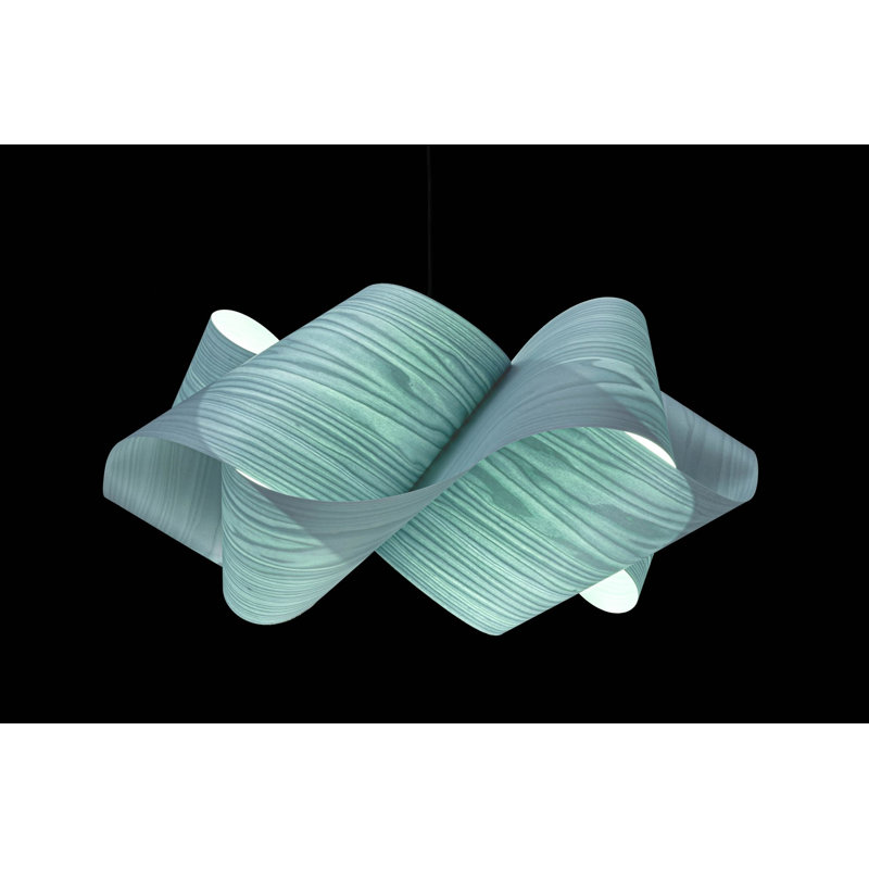 Swirl 1 - Light Pendant, Sea Blue, Matte Nickel, E26