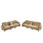 Canapé modulaire confortable à 3 places en chenille café, avec accoudoirs évasés, jupes plissées à volants et repose-pieds mobile pour petits espaces Chenille canapé-lit classique fonctionnel