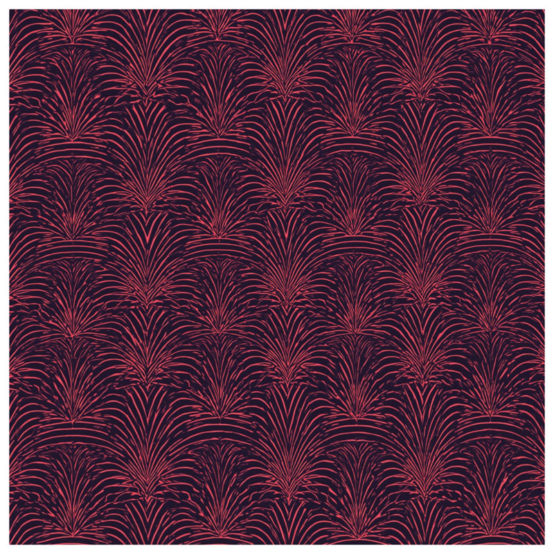 Tapis de bain rose à motif de feuilles de palmier, L 24 po x L 17 po