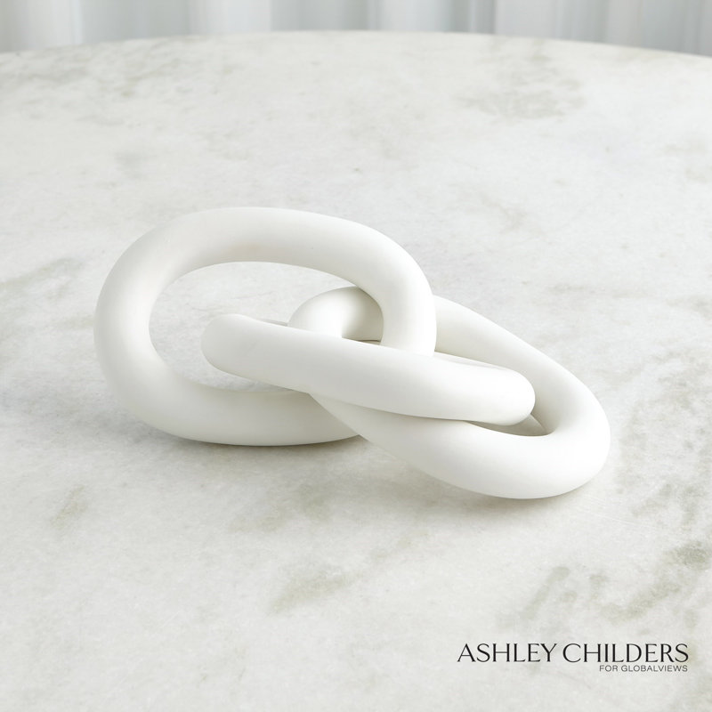 3 Rings Connected-Matte White