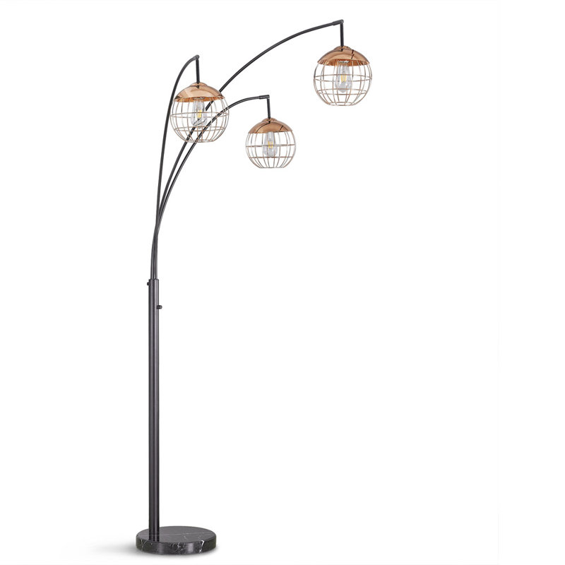 Leon 84'' Tree Floor Lamp, Dark Bronze, Copper