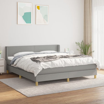 Box Spring Bed with Mattress Fabric
