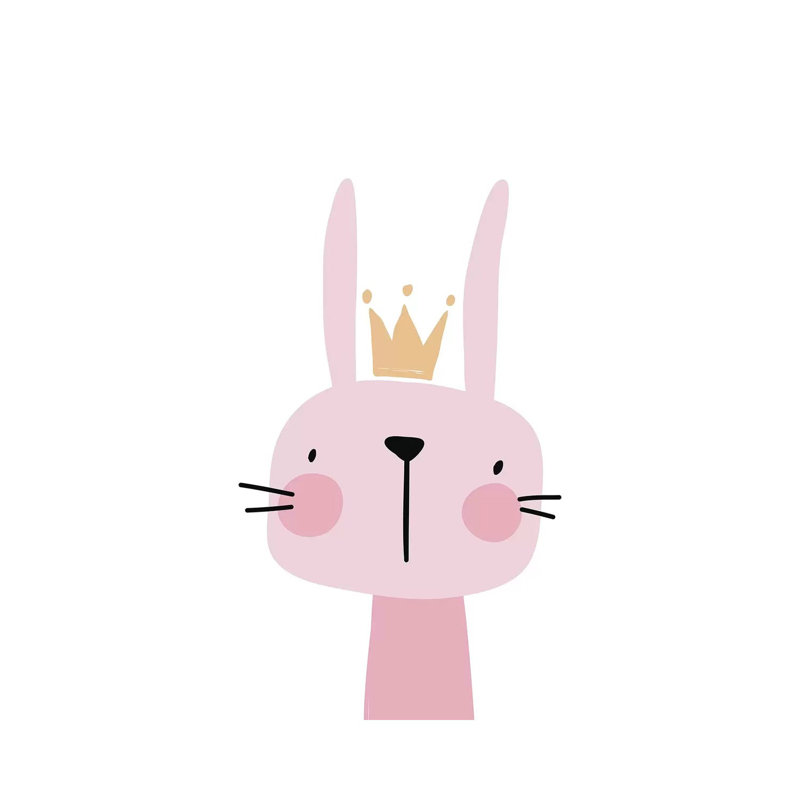 Bunny Pink by Pixy Paper - Wrapped Canvas Print, 101.6 cm H x 66.04 cm W x 1.91 cm D