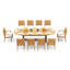 13 Pcs Grade-A Teak Wood Dining Set: 118" Double Extension Mas Oval Trestle Leg Table And 12 Atnas  Chairs (2 Arm & 10 Armless Chairs) #11AT2702-54198417