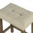Modern Transitional Brown Dining Table W 2X Stools Biscuit-Tufted Seat Cushion Chair 3Pc Dining Set