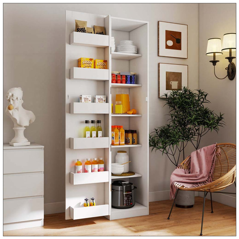 Freestanding Kitchen Pantry Cabinet with Adjustable Shelves