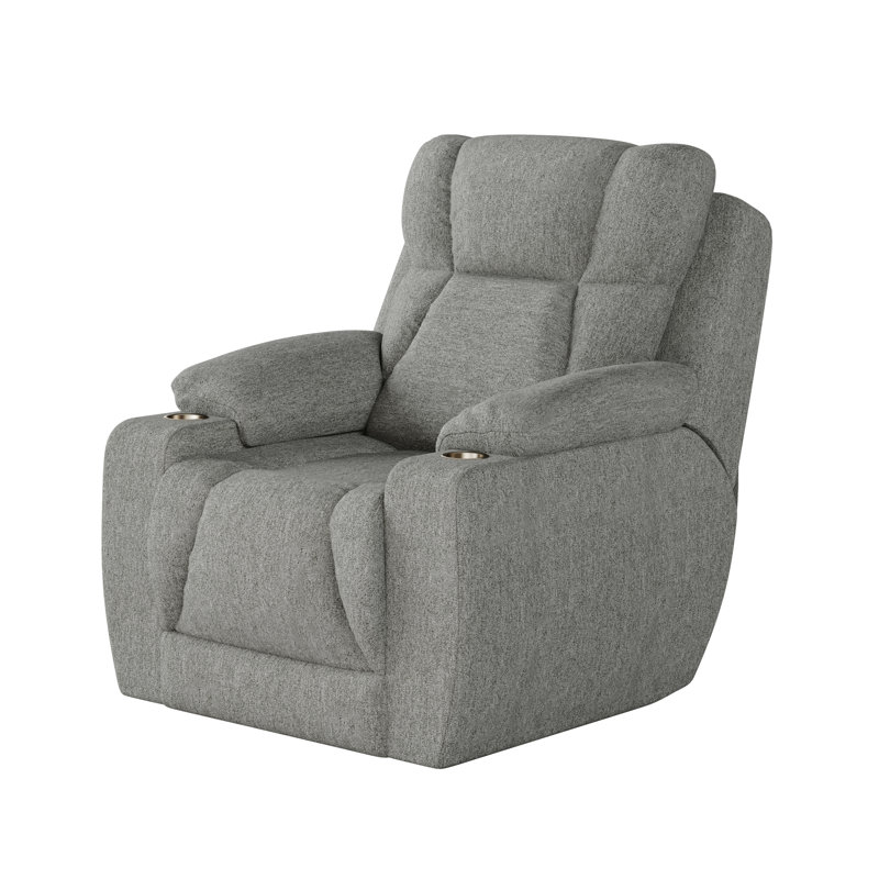 Fauteuil inclinable près du mur pour homme, Gris, Tissu