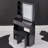 Vanity Desk, 29.2" Small Size Left Drawer Desktop Vanity Table , Cushioned Stool, Large Sliding, Touch Control, Tri-Color Switching, Brightness Adjust LED Mirror, High Capacity Storage, Suitable For Small Space