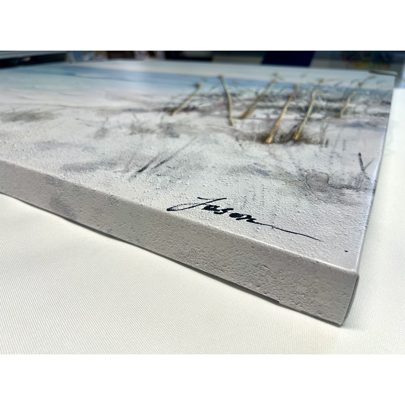 «Soft Coastal Seascape», art mural sur toile tendue, H 12 po x l 12 po x P 1,5 po