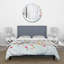 Petit oiseau sur une branche en fleurs - Ensemble de housse de couette traditionnel - Microfibre de polyester-66393368