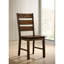 2 chaises de salle à manger au design industriel, bois massif, finition noyer, dossier à lattes de 2 chaises, ton, siège-480076781