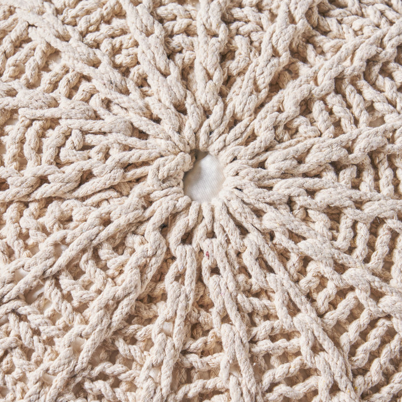 Pouf rond en coton