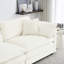 Chaise en chenille blanche et décorative, structure en bois massif, tissu respirant, chaise de salon luxueuse, chenille, mobilier moderne