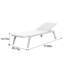 Chaise longue d'extérieur réglable en aluminium
