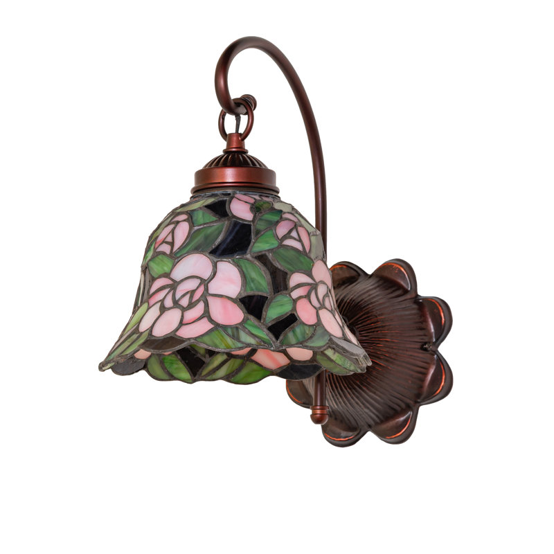 8" Wide Begonia Wall Sconce