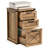 17.7''W Farmhouse Barn Door 3-Drawer File Cabinet with Adjustable File Rail, Brown-1035600167