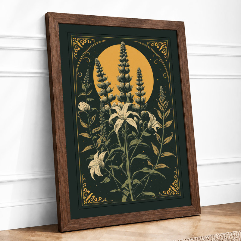 Golden Study Botanical - Print, Walnut, A1 - 84.1 x 59.4 cm