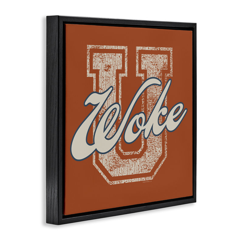 Art mural sur toile flottant Woke U, Cadre flottant noir de jais, H 25 po x l 25 po