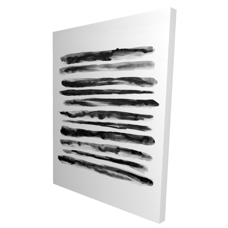 Hatching - Black & White Shapes Canvas for Home Decor