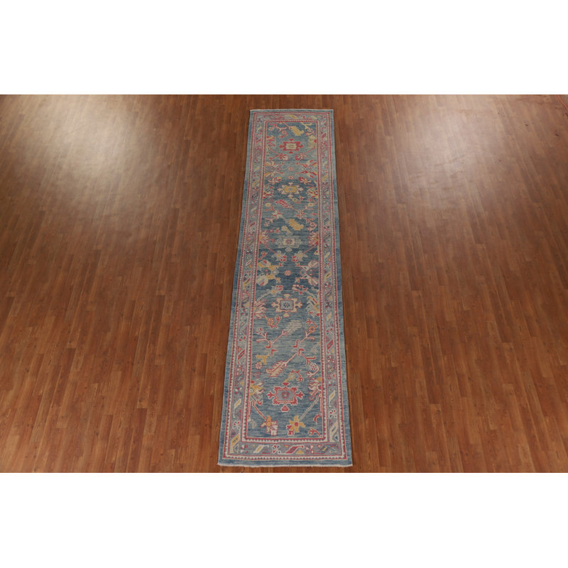 Vegetable Dye Oushak Turkish Runner Rug 3