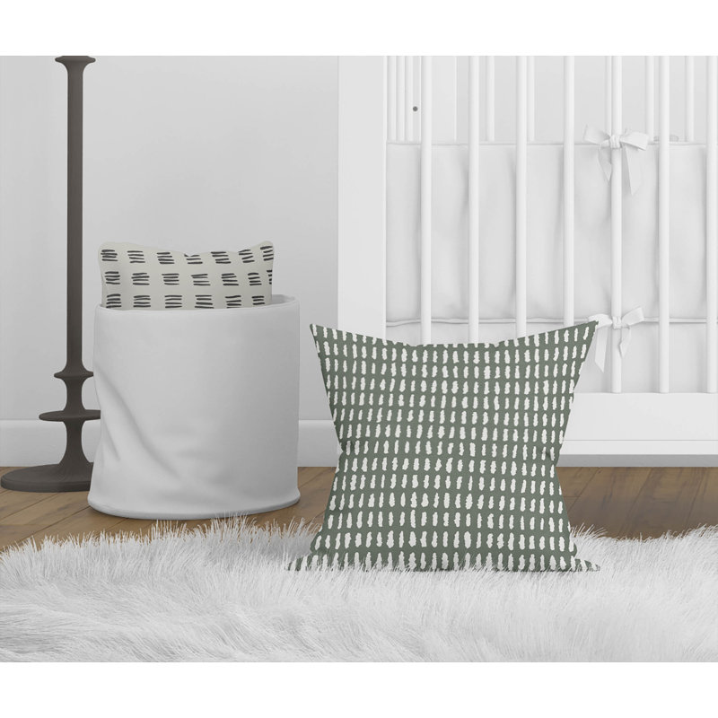 Coussin Pasture Play, Chimichurri / rayé vert, H 26 po x l 26 po