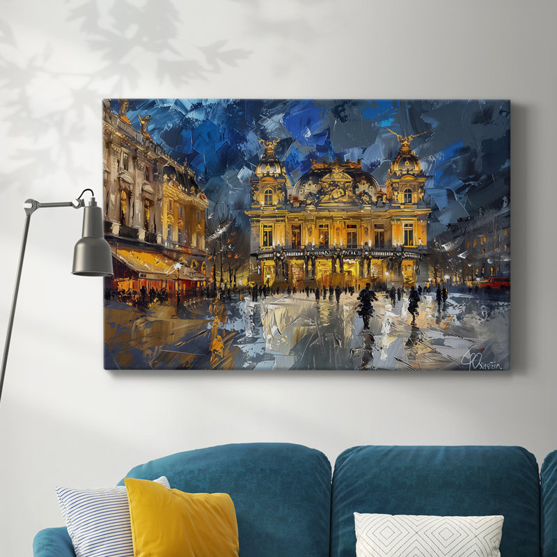 Paysages CXIV - Toile tendue avec châssis de qualité supérieure - Prêt à être accroché, H 8 po x l 12 po