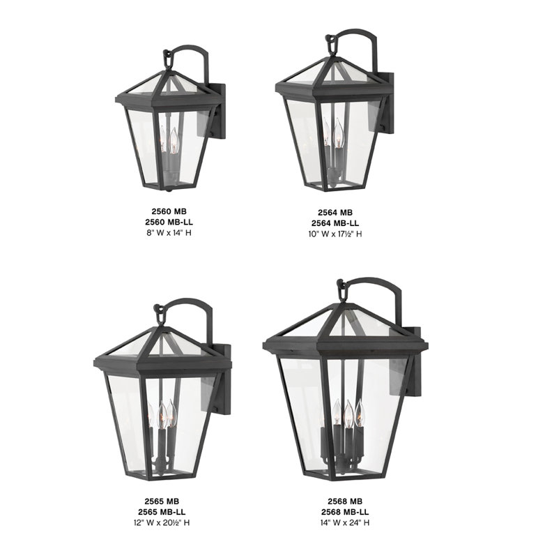 Alford Place 3-Light Outdoor Wall Lantern, Oil Rubbed Bronze, 20.5" H x 12" W x 13.5" D, 3 Lights